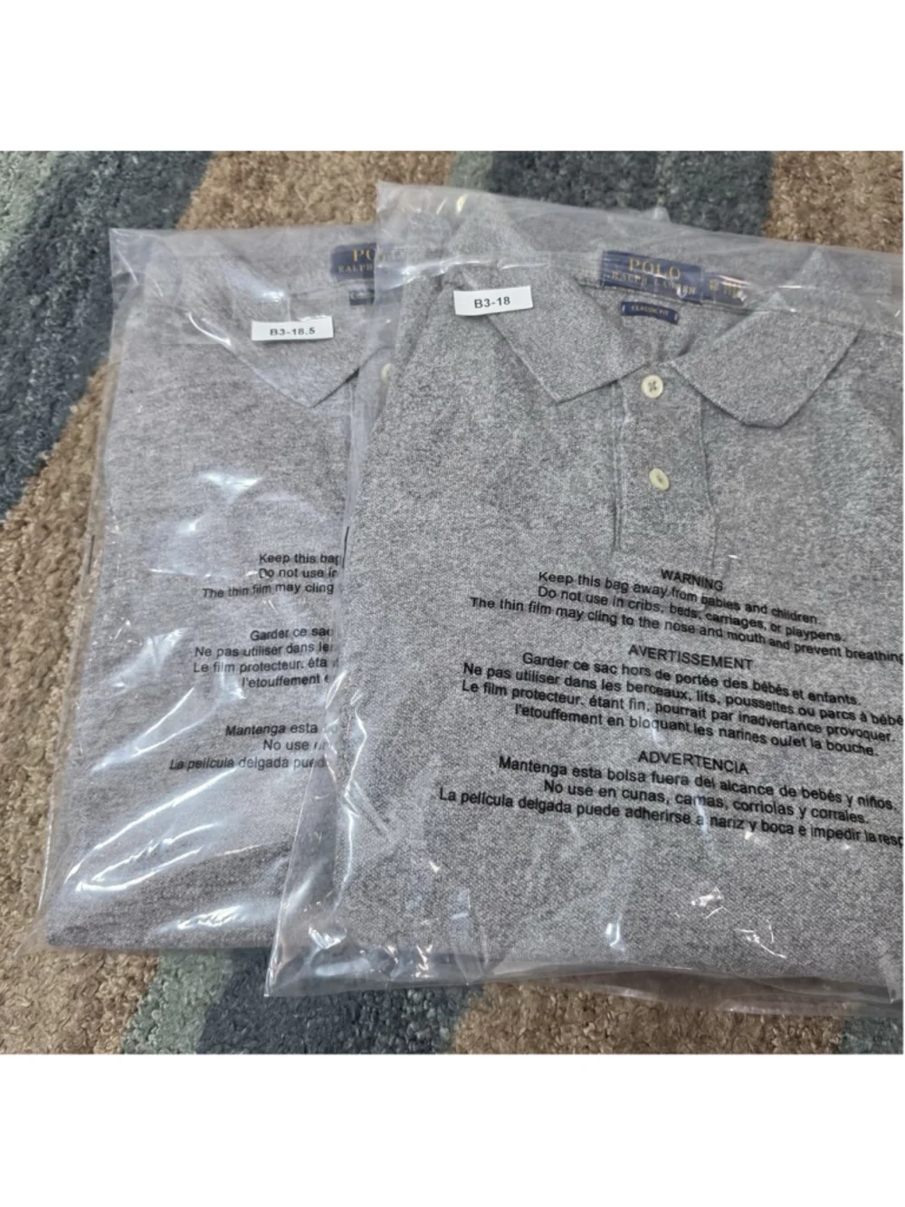 Polo Ralph Lauren Polo Shirts Mens XL Gray Lot 2 Classic Slim Fit Cotton